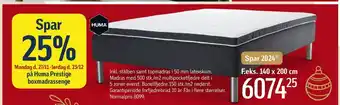 Føtex Spar 25% på huma prestige boxmadrassenge tilbud