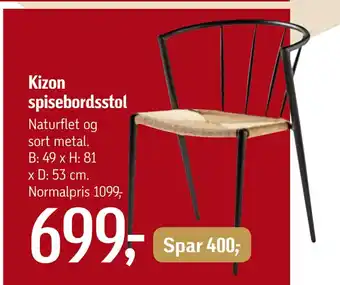 Føtex Kizon spisebordsstol tilbud