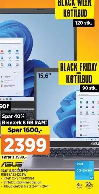 Power 15,6´´ bærbar pc tilbud