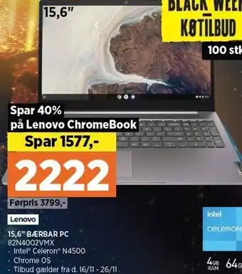 Power 15,6´´ bærbar pc tilbud