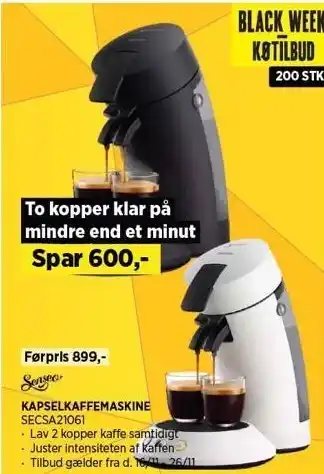 Power Kapselkaffemaskine tilbud