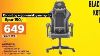 Power Gaming stol tilbud
