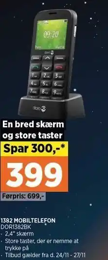 Power 1382 mobiltelefon tilbud