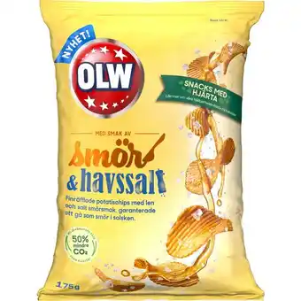 Motatos Olw | 2 x chips smør & havsalt | slik & snacks > chips & snacks tilbud