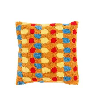 Kop & Kande Villa collection styles pude brun/rød/blå/gul 45 x 45 cm tilbud