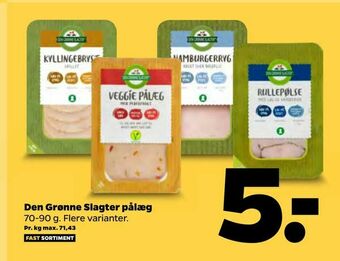 Netto Den Grønne Slagter pålæg tilbud
