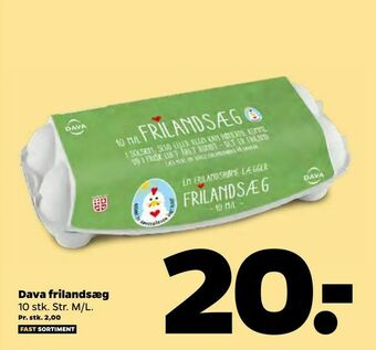Netto Dava frilandsæg tilbud