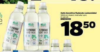Netto Hello Sensitive flydende vaskemiddel tilbud