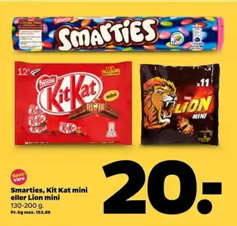 Netto Smarties, Kit Kat mini eller Lion mini tilbud