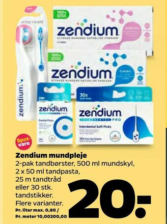 Netto Zendium mundpleje tilbud