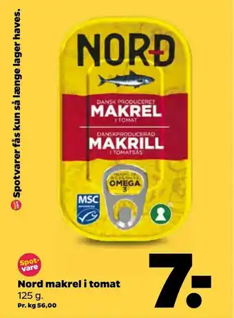 Netto Nord makrel i tomat tilbud