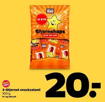 Netto 3-Stjernet snacksalami tilbud