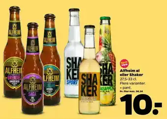 Netto Alfheim øl eller Shaker tilbud