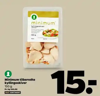 Netto Minimum tilberedte kyllingeskiver tilbud