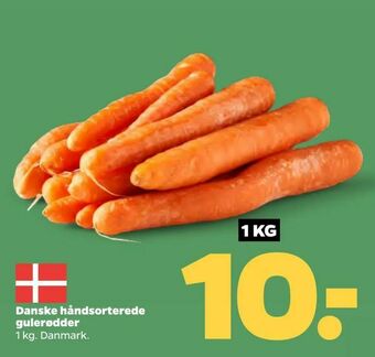 Netto Danske håndsorterede gulerødder tilbud