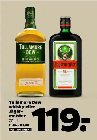 Netto Tullamore Dew whisky eller Jäger meister tilbud