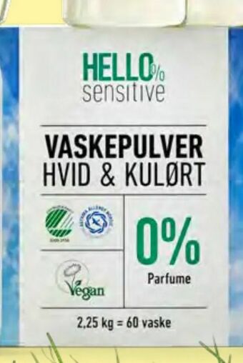 Netto Hello Sensitive vaskepulver tilbud