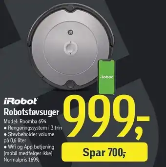 Føtex Irobot robotstøvsuger tilbud
