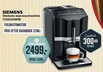 Skousen Siemens espressomaskine tilbud