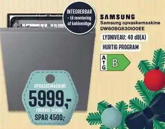 Skousen Samsung opvaskemaskine dw60bg830100ee tilbud