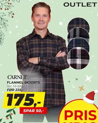 Dansk Outlet Flannel skjorte tilbud