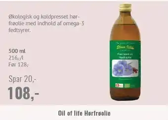 Helsam Oil of life hørfrøolie tilbud