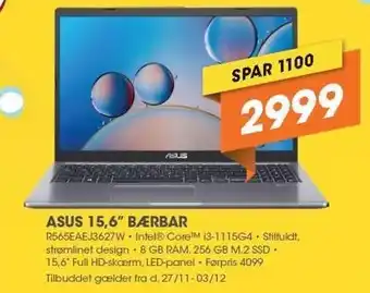 Asus 15,6'' bærbar