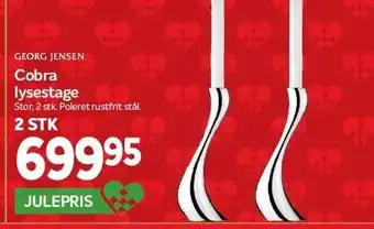 Din Isenkræmmer Georg jensen cobra lysestage tilbud