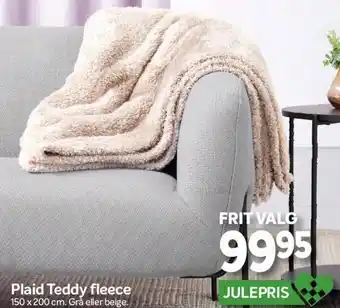 Plaid teddy fleece