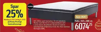 Føtex Spar 25% på huma prestige boxmadrassenge tilbud