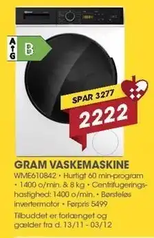 Gram vaskemaskine