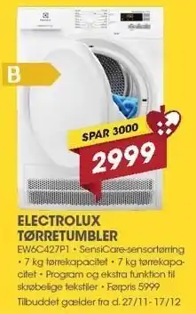 Punkt1 Electrolux tørretumbler tilbud