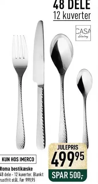 Imerco Roma bestikæske tilbud