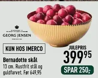 Imerco Bernadotte skål tilbud