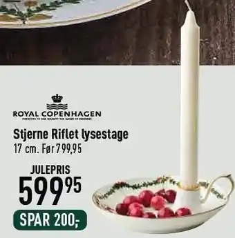 Imerco Stjerne riflet lysestage tilbud