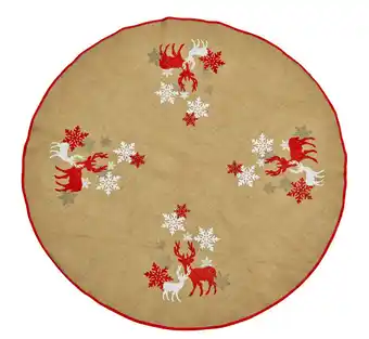 Juletræstæppe hør ø125 cm