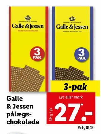 Let-Køb Galle & Jessen pålægschokolade tilbud