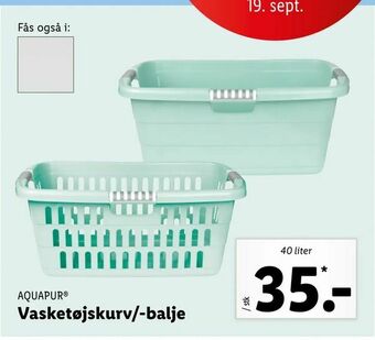 Vasketøjskurv/-balje