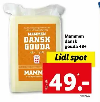 Let-Køb Mammen dansk gouda 48+ tilbud