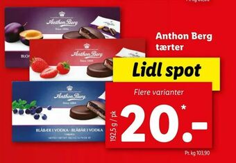 Let-Køb Anthon Berg tærter tilbud