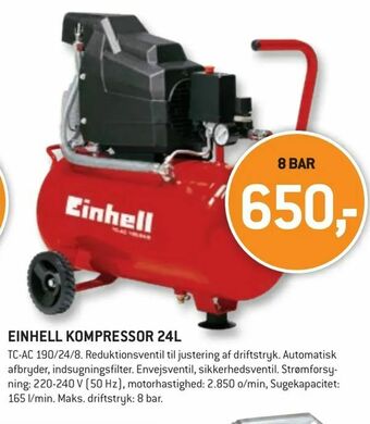 XL-BYG Einhell kompressor 24l tilbud