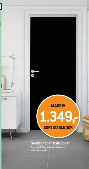 XL-BYG SWEDOOR SORT STABLE DØR* tilbud