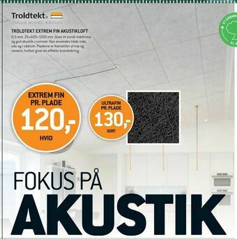 XL-BYG Troldtekt extrem fin akustikloft tilbud