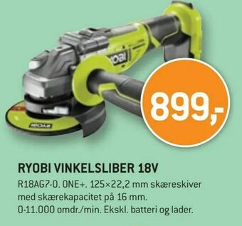 XL-BYG Ryobi vinkelsliber 18v tilbud