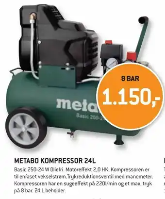 XL-BYG Metabo kompressor 24l tilbud