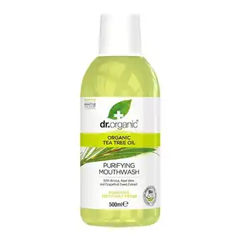 Helsam Mundskyl tea tree dr. organic - 500 ml tilbud