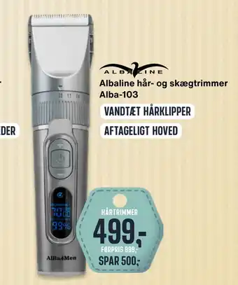 Skousen Albaline hår- og skægtrimmer alba-103 tilbud