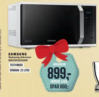 Skousen Samsung mikroovn ms23k3523aw tilbud