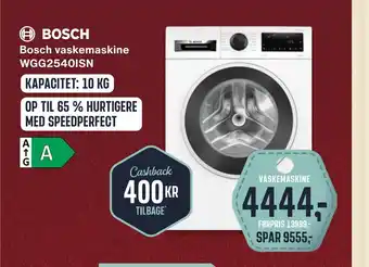 Skousen Bosch vaskemaskine wgg2540isn tilbud