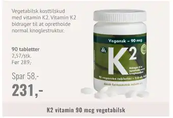 K2 vitamin 90 mcg vegetabilsk